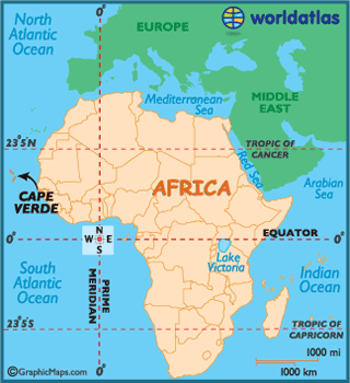 kap verde karte afrika